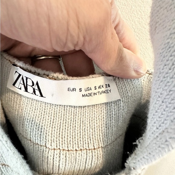 Zara Light Gray Knit Sweater overall dress - Picture 3 of 4